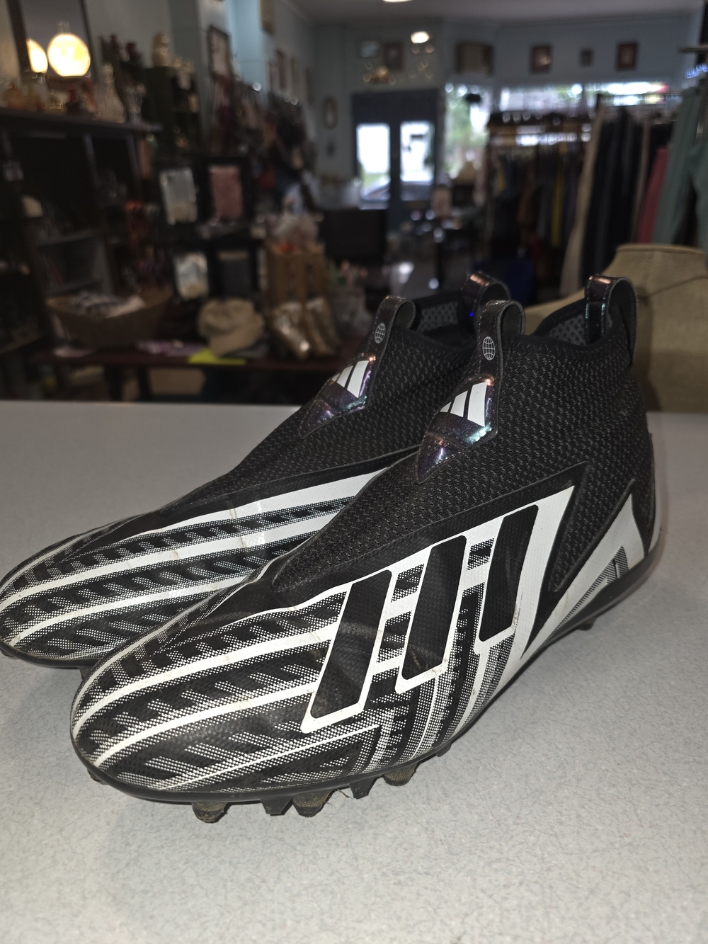 ADIDAS Football Men's Black and White Cleats